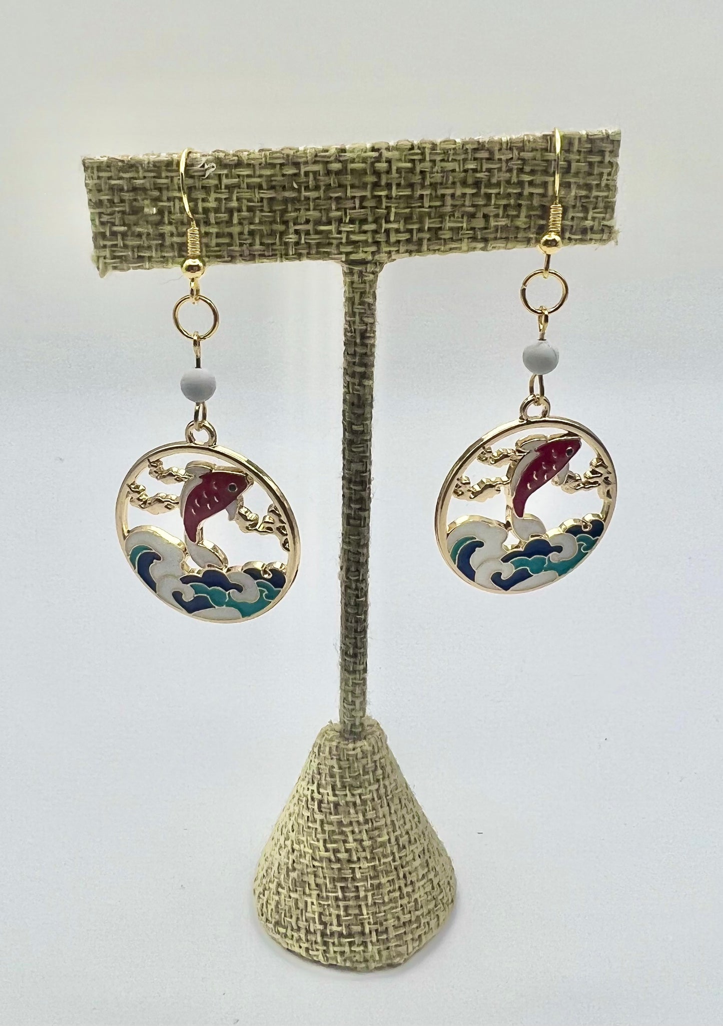 Red Koi Fish Earrings