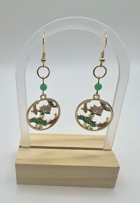 Three Koi Fish Earrings