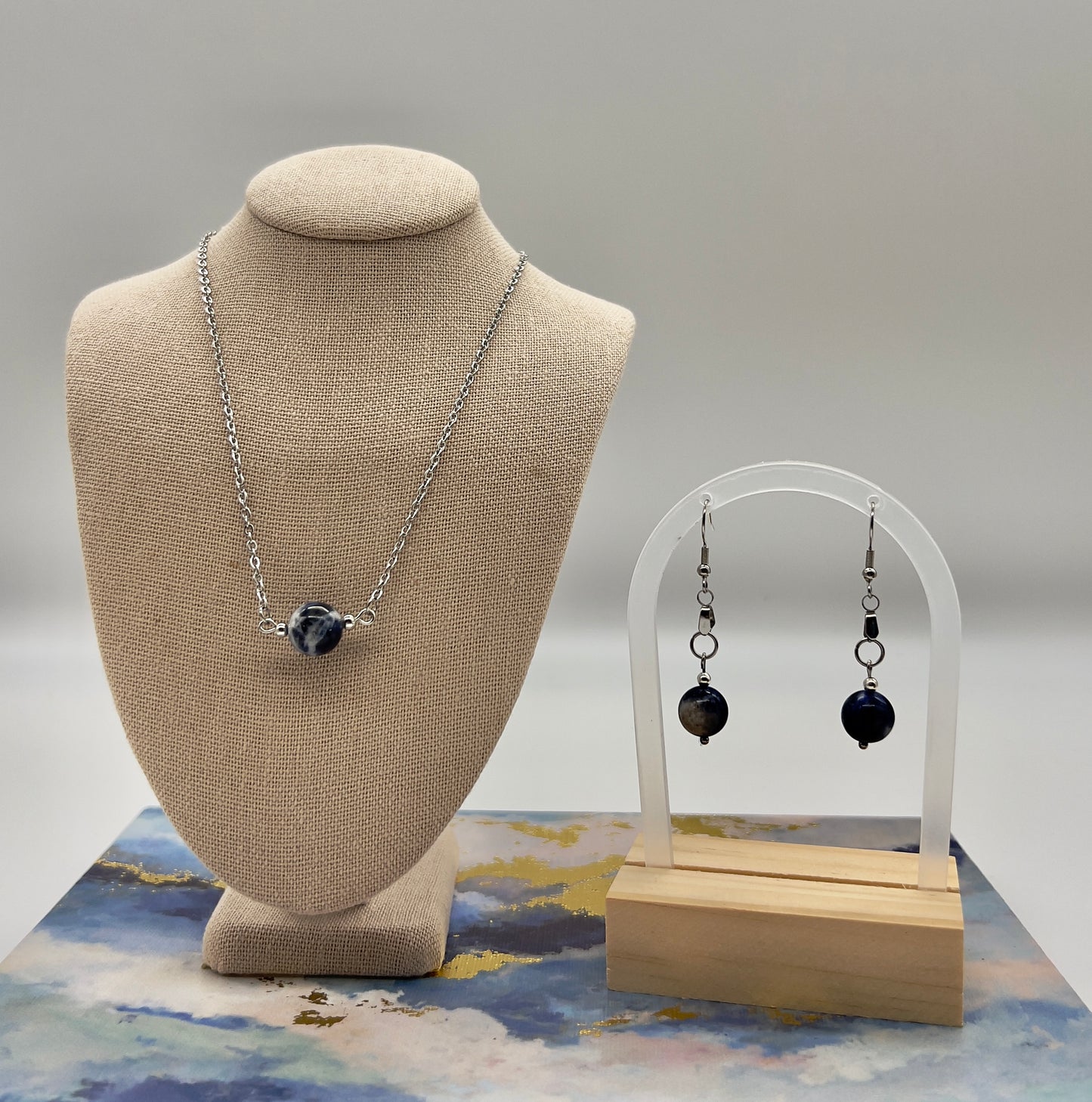 Sodalite Round Jewelry Set