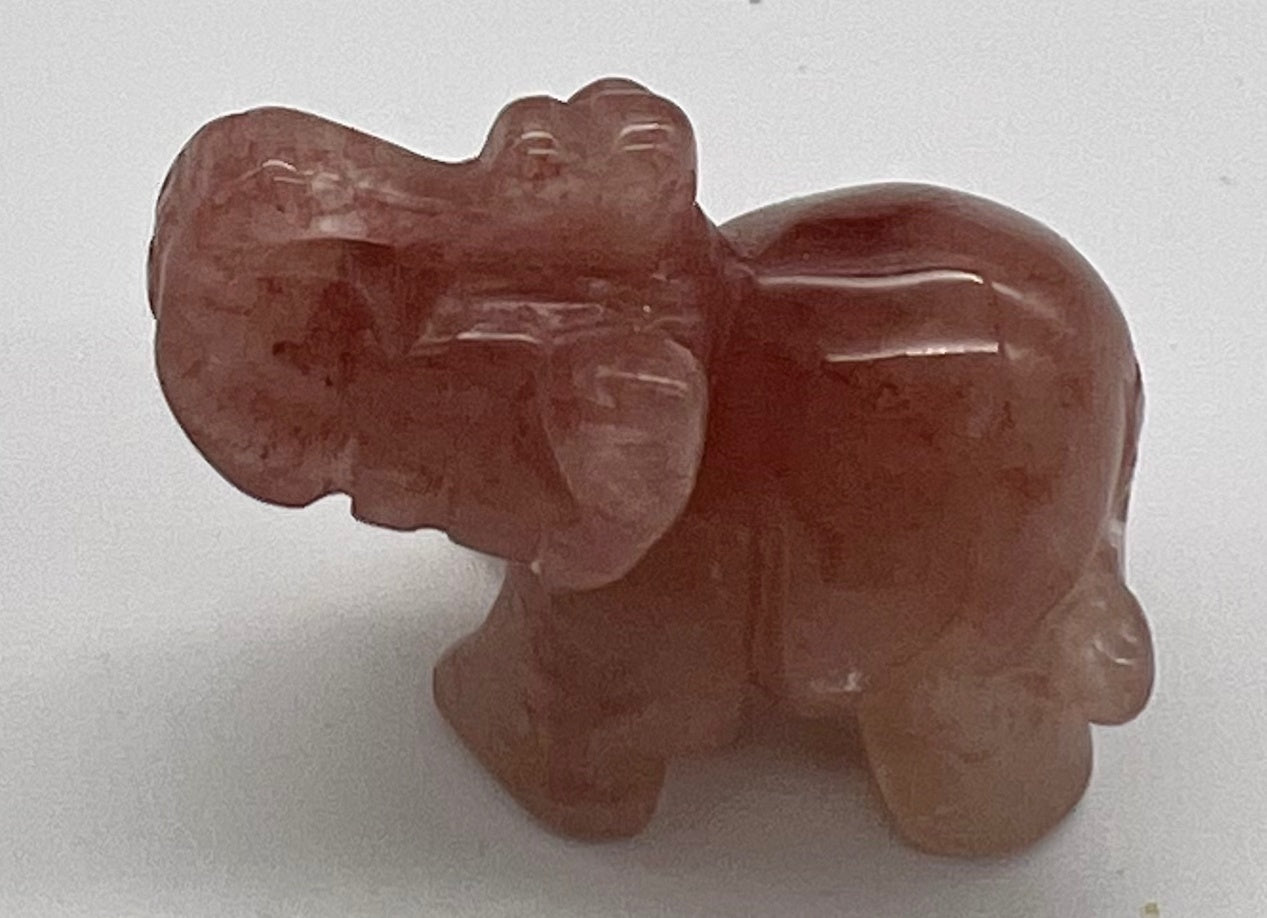 Gemstone Elephant Figurines