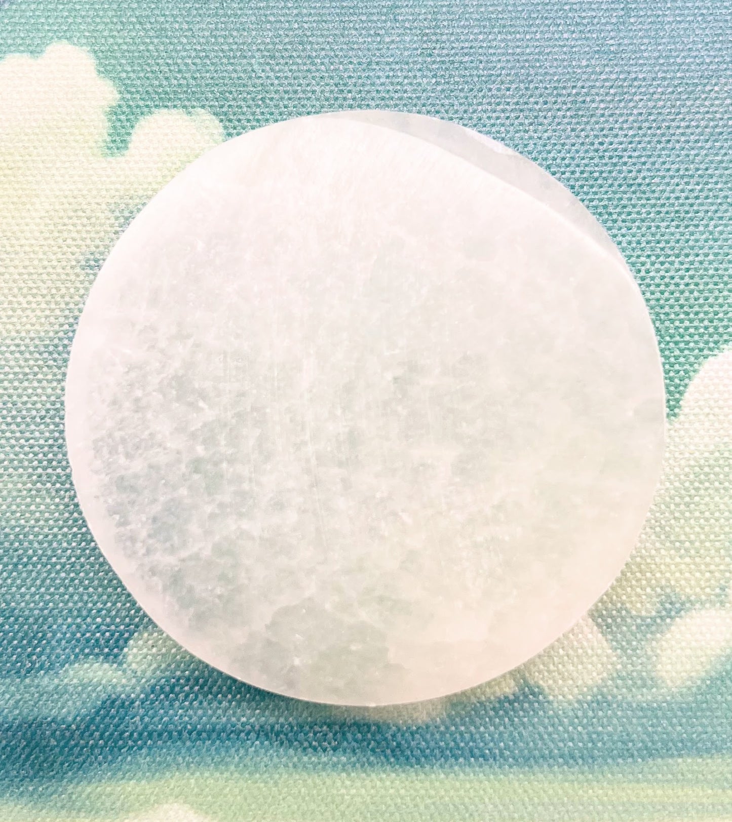 Selenite Round Charging Plate