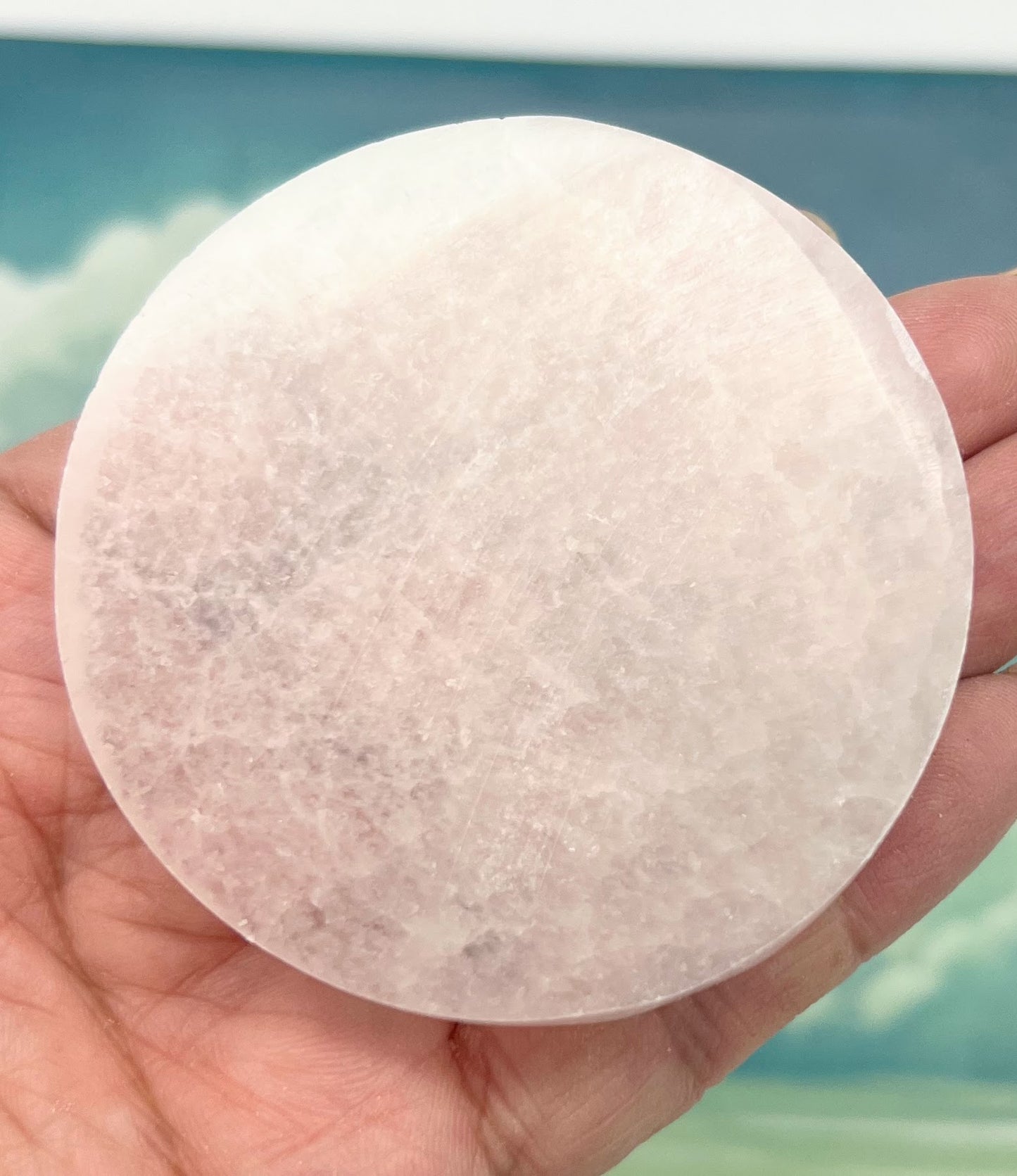 Selenite Round Charging Plate