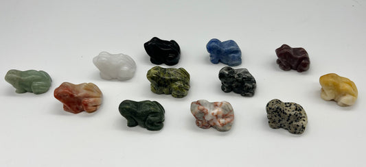 Gemstone Frog Figurines